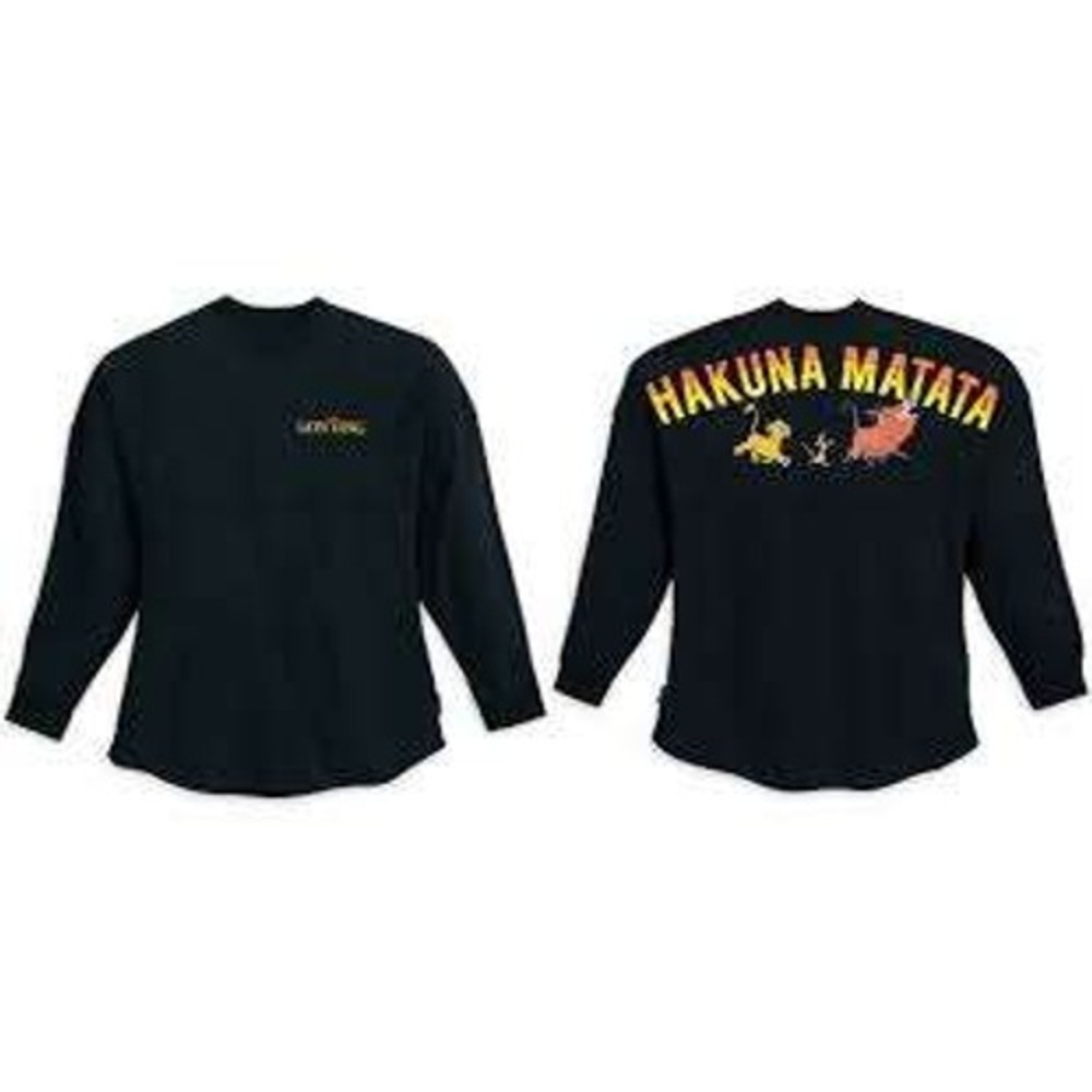 Disney Parks Lion King Hakuna Matata Black Long Sleeve Top Spirit Jersey